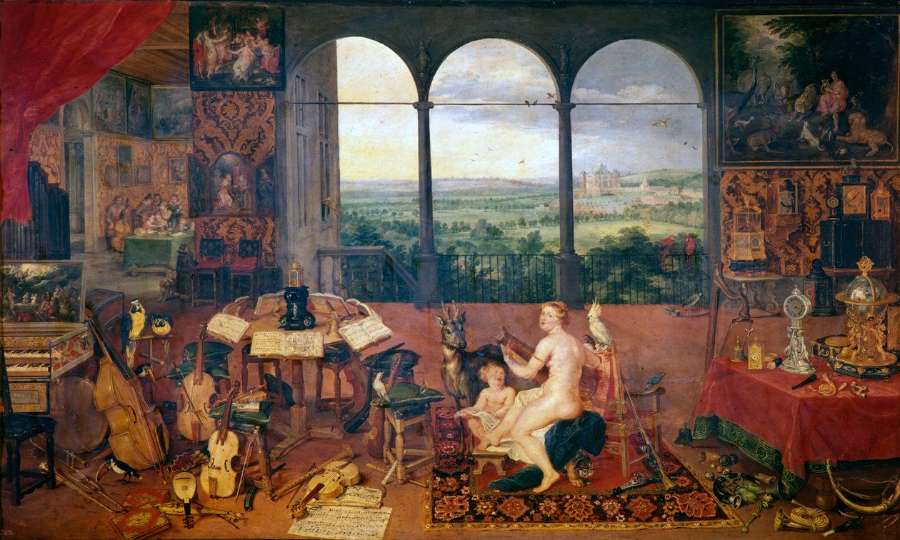 İşitme Duyusu, 1618 by Jan the Elder Brueghel