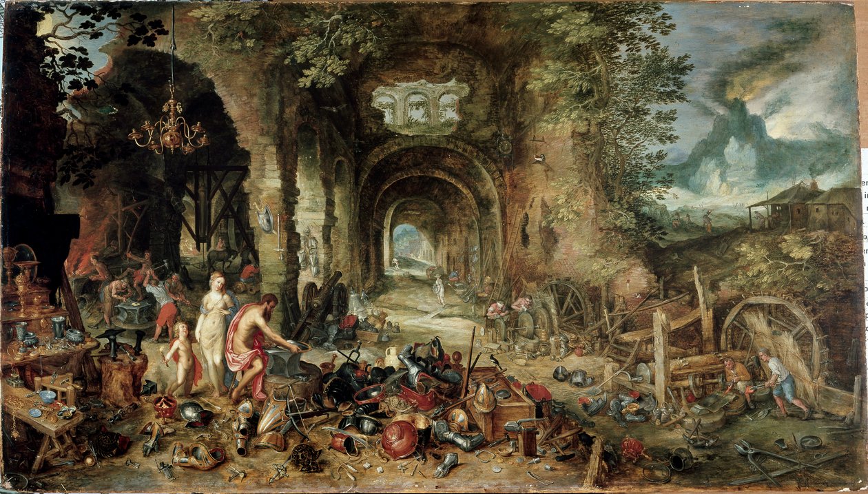 Dört element: ateş alegorisi (panelde yağ by Jan the Elder Brueghel