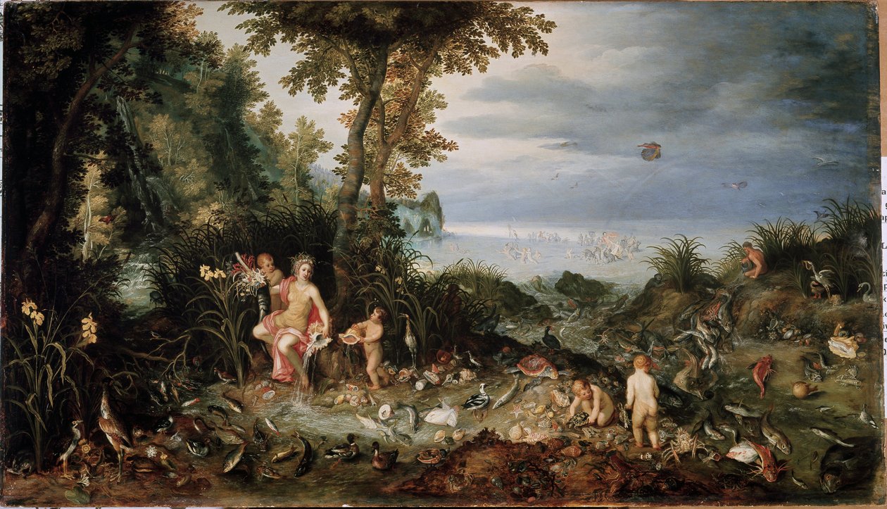 Dört element: su alegorisi (panelde yağ by Jan the Elder Brueghel