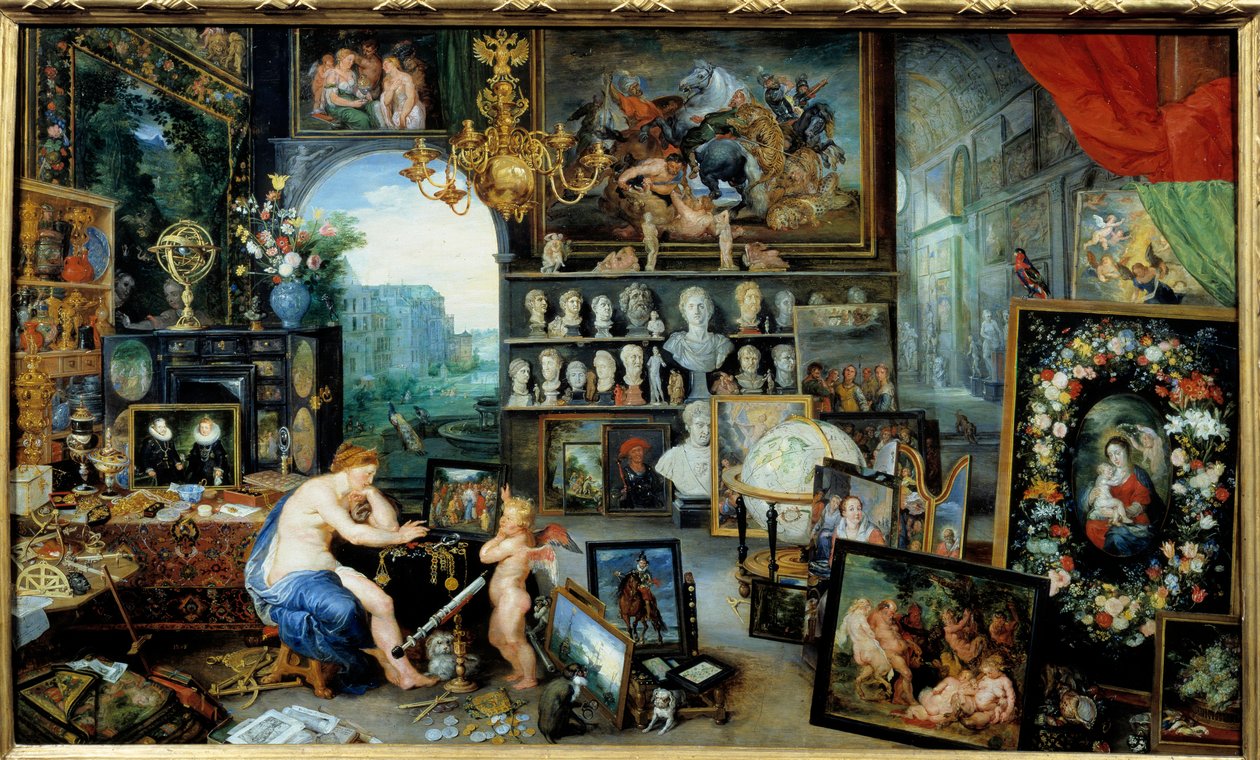 Görünüm. Beş duyunun alegorisi Resim Jan I Brueghel Dit De Velours (1568-1625) Ec. alev by Jan the Elder Brueghel