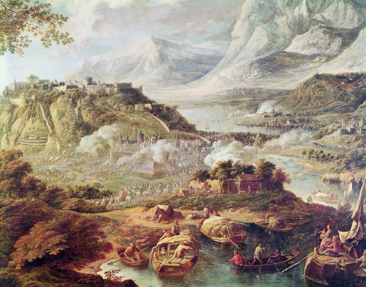 Kaleye saldırı (tuval üzerine yağlı boya) by Jan the Elder Griffier