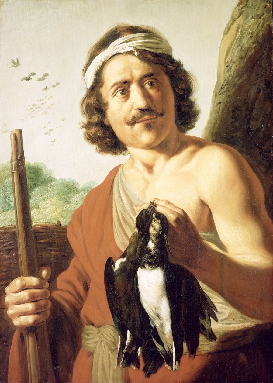 Hava ve Gençlik: Silahlı Avcı ve Öldürülen Kuşlar, 1623-25 by Jan the Elder Lievens