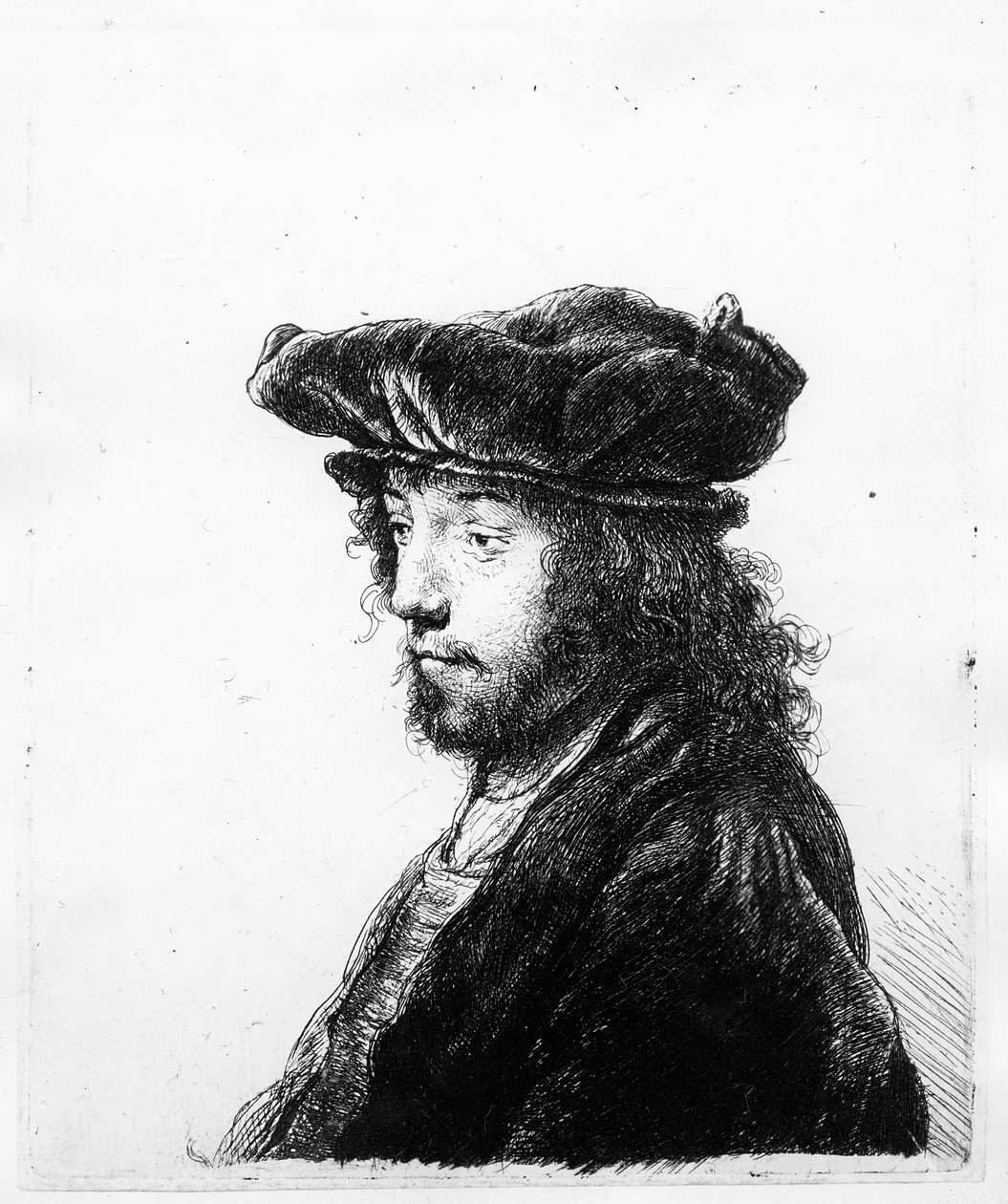 Rembrandt tarafından kazınmış bir Doğu Başı, c.1635 (gravür) by Jan the Elder Lievens