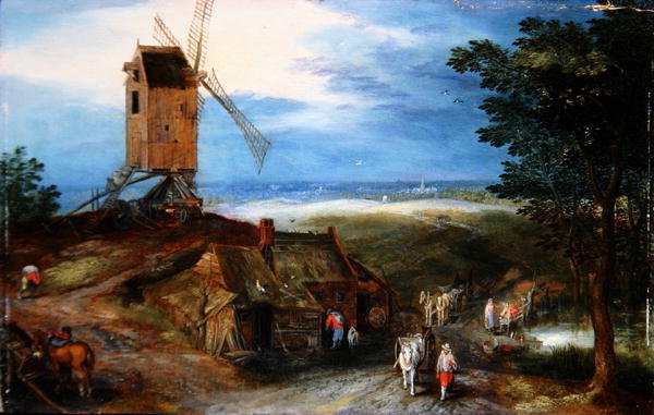 Gezginlerle Kapsamlı Bir Manzara (panelde yağ) by Jan the Younger Brueghel