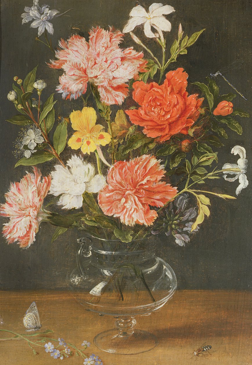 Karanfil ve Diğer Çiçeklerin Natürmort by Jan Brueghel the Younger