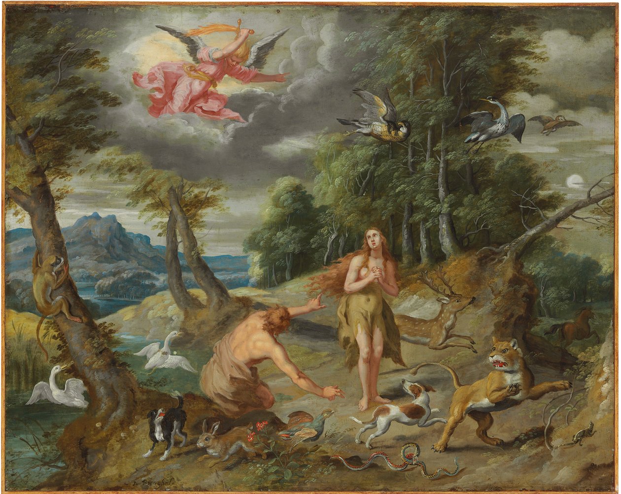 Adem ile Havva Hikayesinden Cennetten Kovulma by Jan Brueghel the Younger
