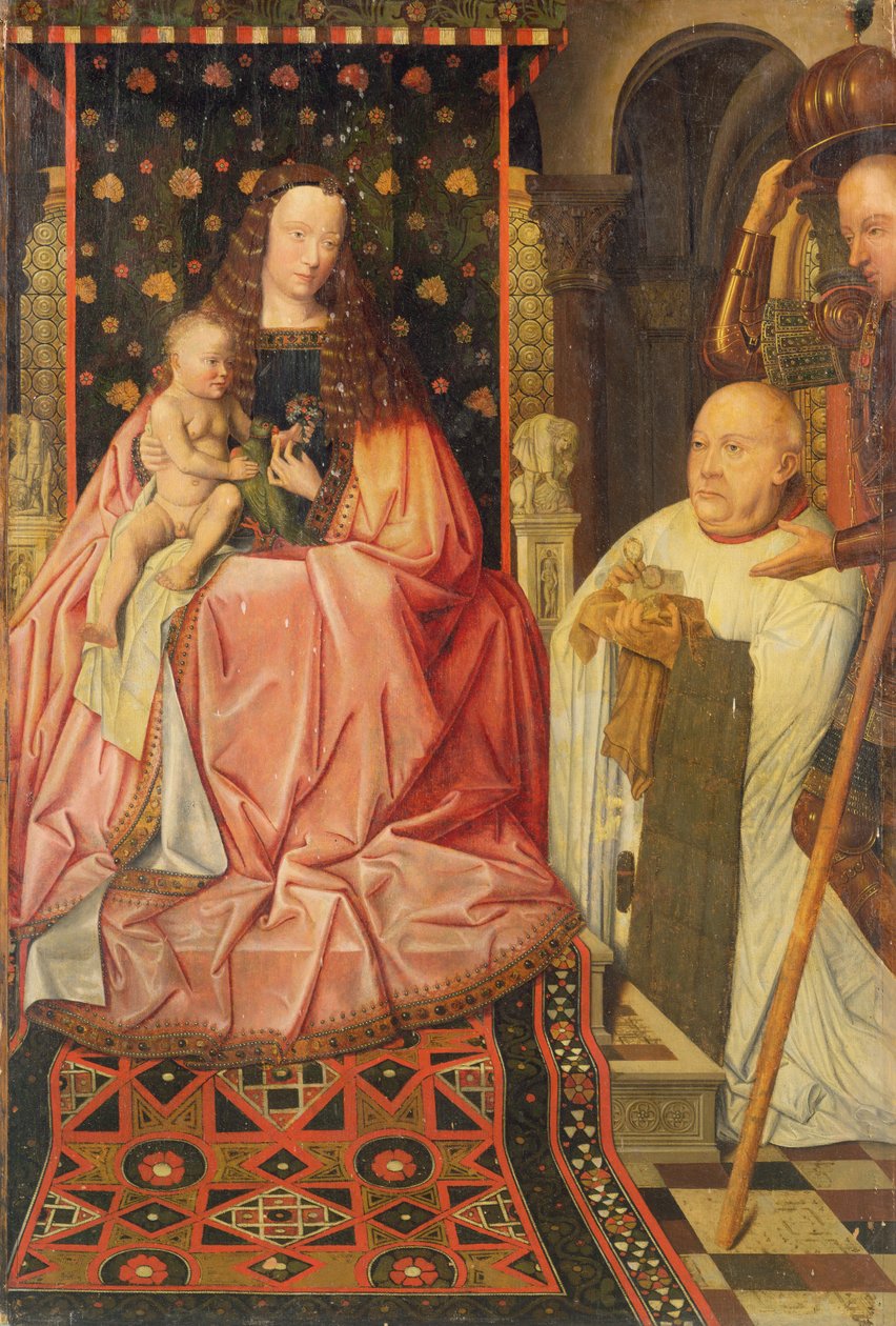 Aziz George ve Canon van der Paele ile Enthroned Bakire ve Çocuk, c.1436 by Jan van (after) Eyck