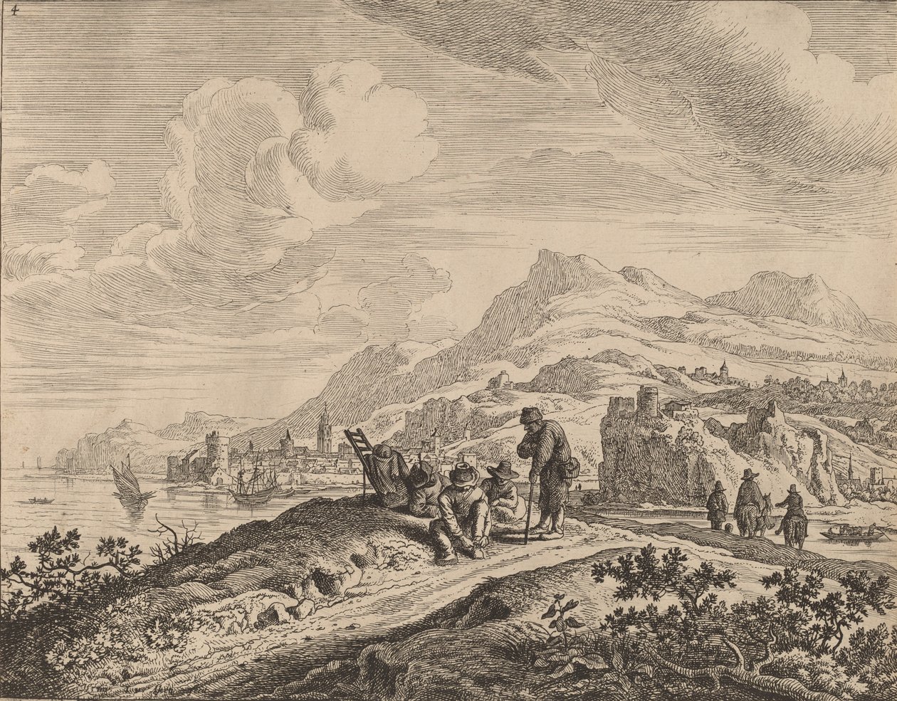 Ren Nehri manzarası. by Jan van Aken