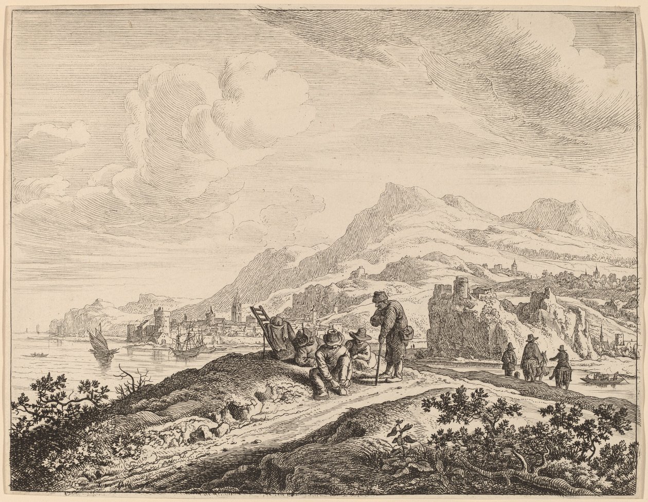 Ren Nehri manzarası by Jan van Aken after Herman Saftleven