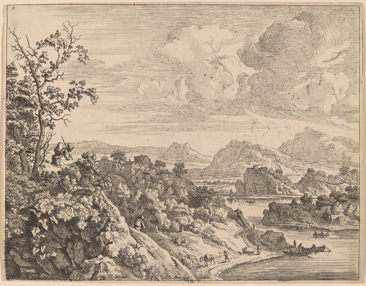 Ren Nehri manzarası by Jan van Aken after Herman Saftleven