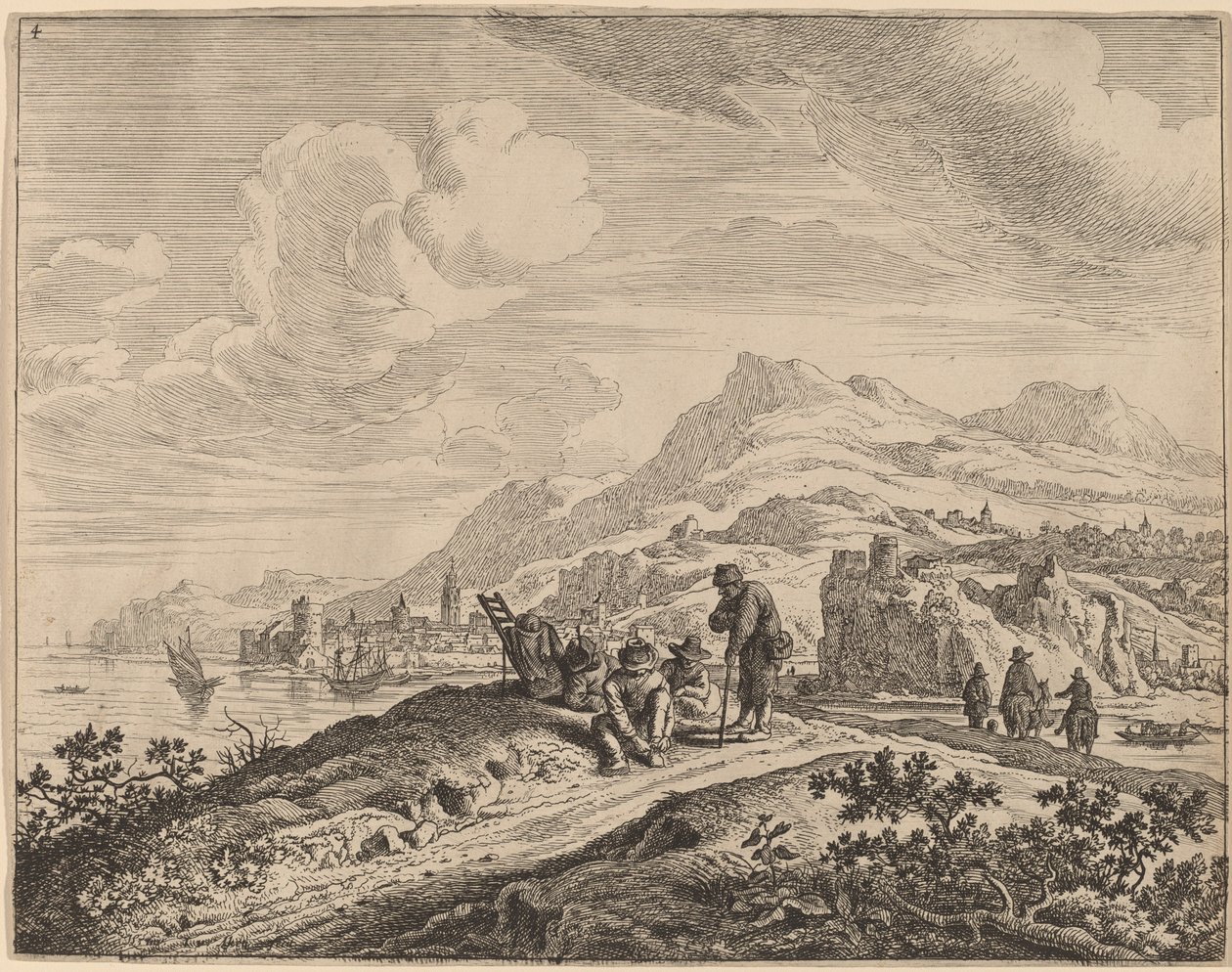 Ren Nehri manzarası by Jan van Aken after Herman Saftleven