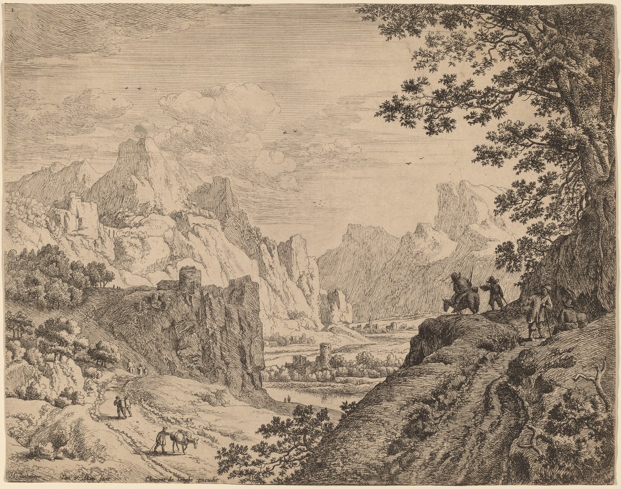 Ren Nehri manzarası by Jan van Aken after Herman Saftleven