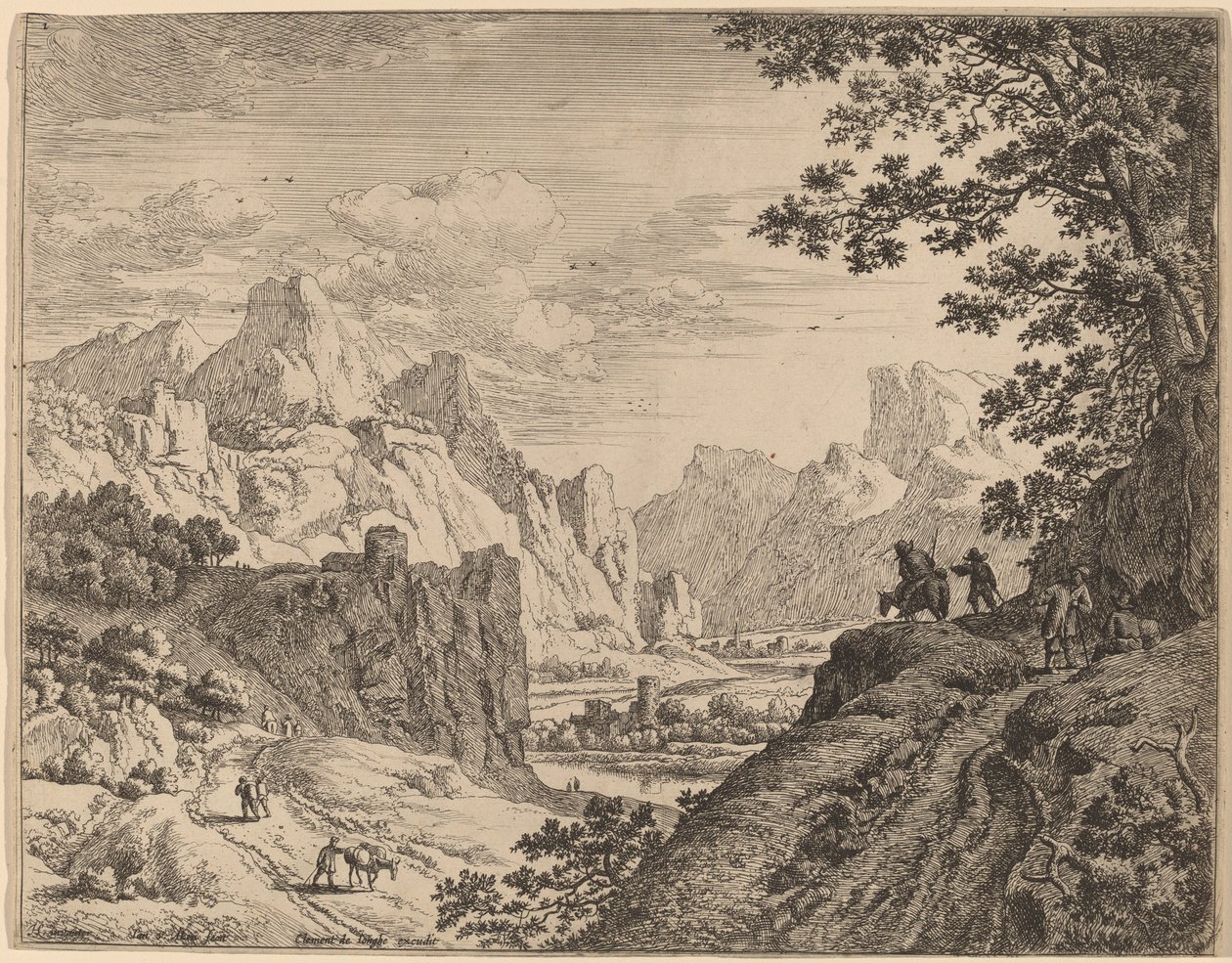 Ren Nehri manzarası by Jan van Aken after Herman Saftleven