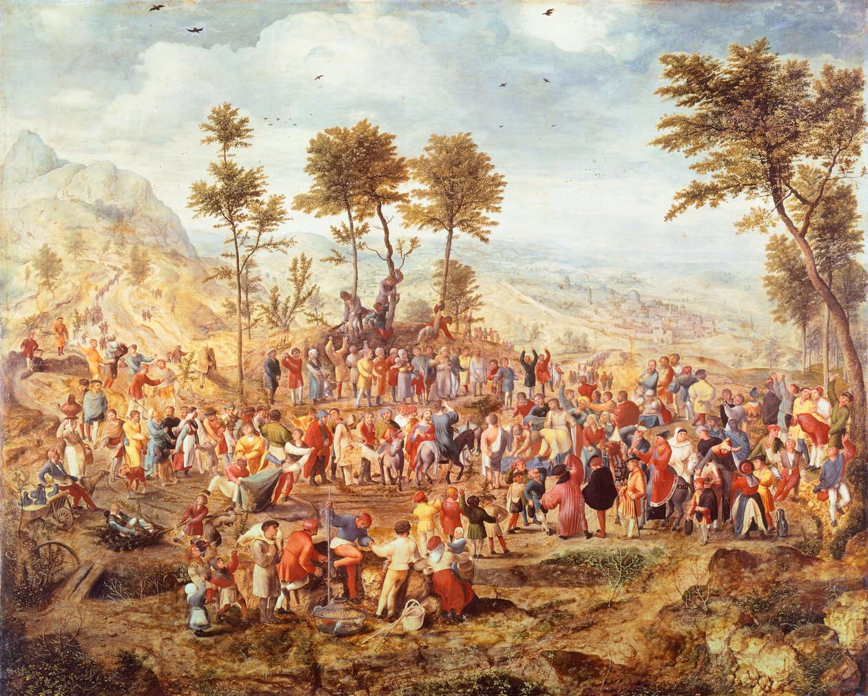 İsa'nın Kudüs'e girişi, Jan van Amstel (yaklaşık 1500-1542), ahşap üzerine karışık teknik, 1540 dolayları by Jan van Amstel