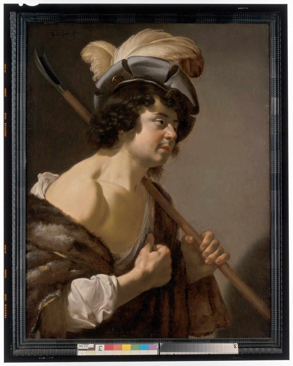 Profilde Yarım Boy, Zarif Tüylü Şapka Giyen Bir Çoban by Jan van Bijlert or Bylert