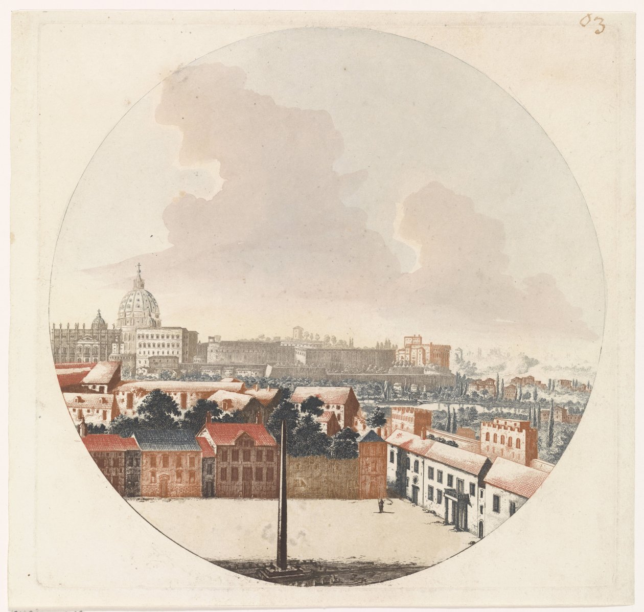 Roma manzarası by Jan van Call (I) (possibly)
