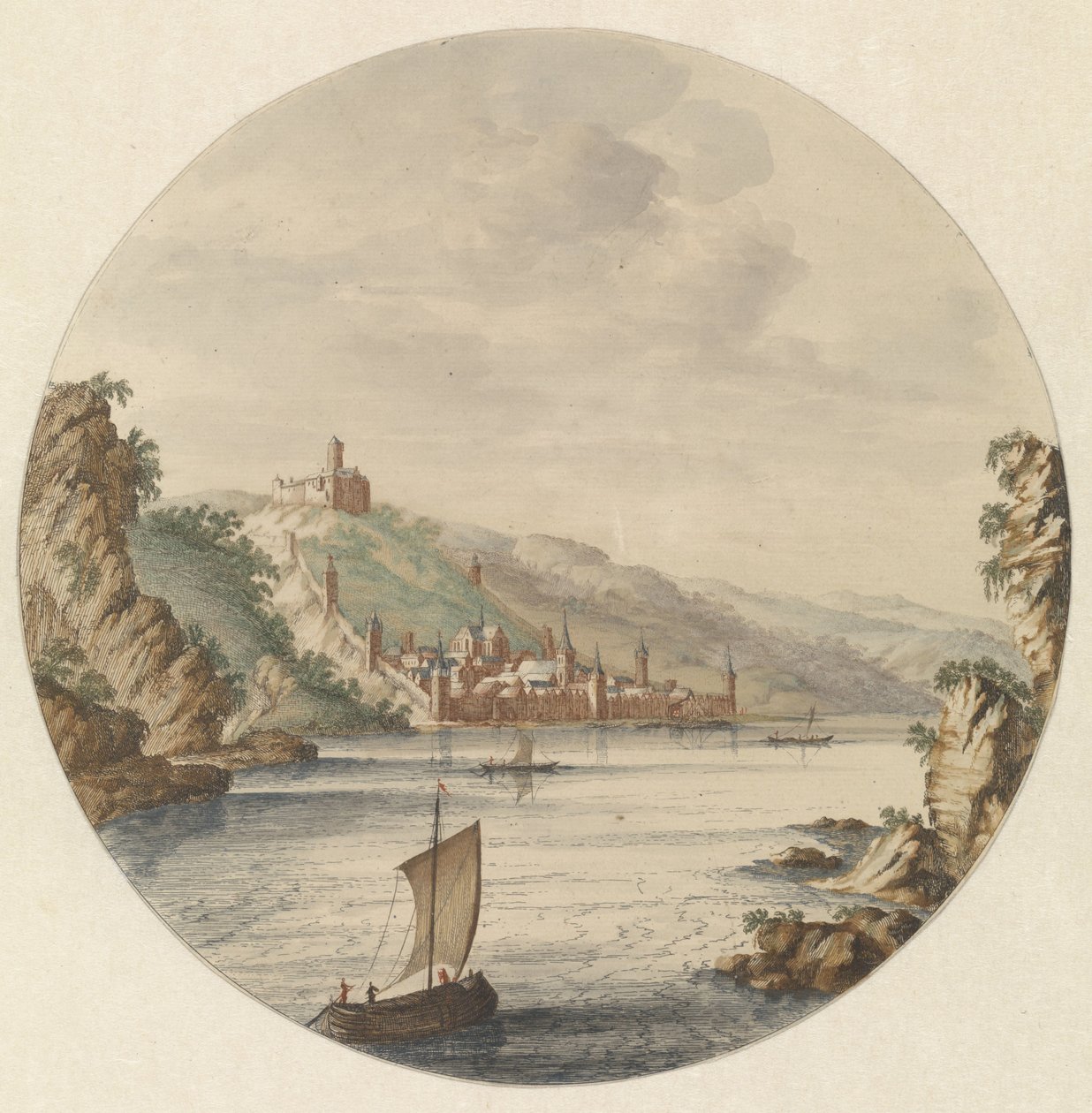 Bacharach kasabasının görünümü by Jan van Call (I)