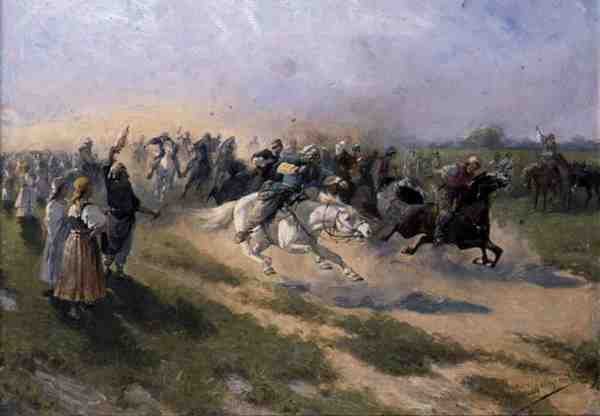 Yarış, c.1900 (tuval üzerine yağlı boya) by Jan van Chelminski