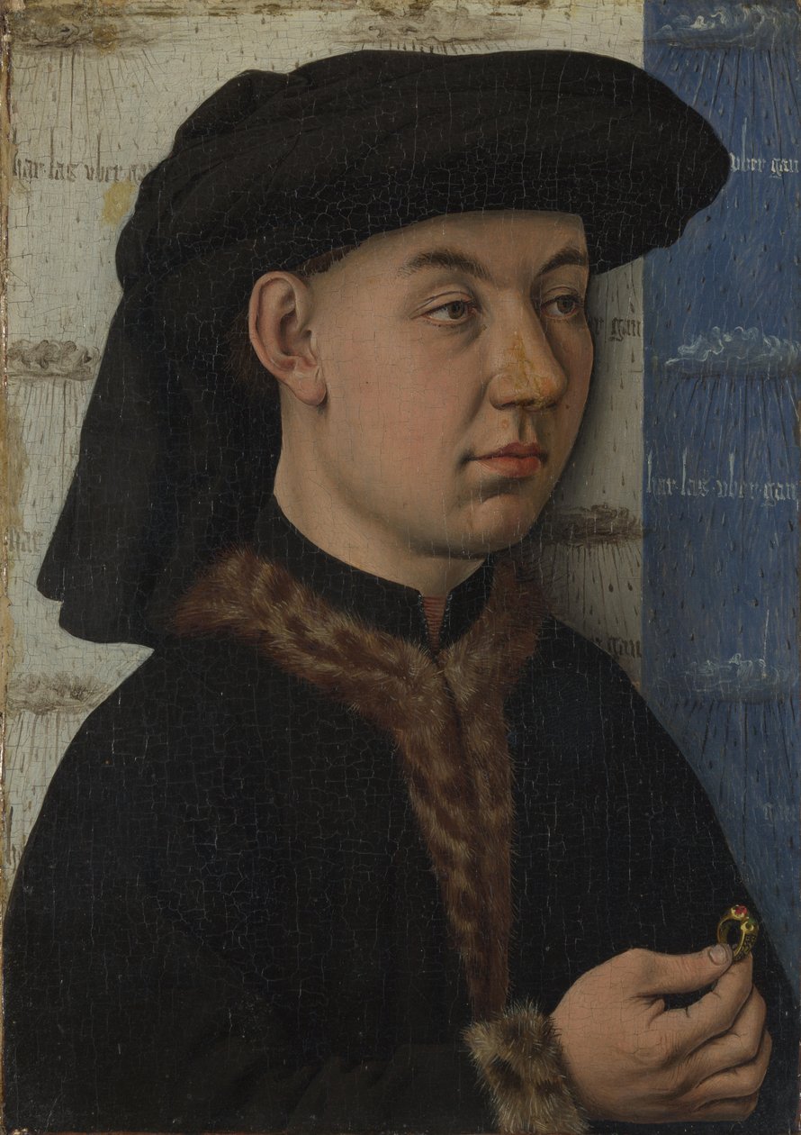 Yüzük Tutan Genç Adam, c. 1450 by Jan van Eyck