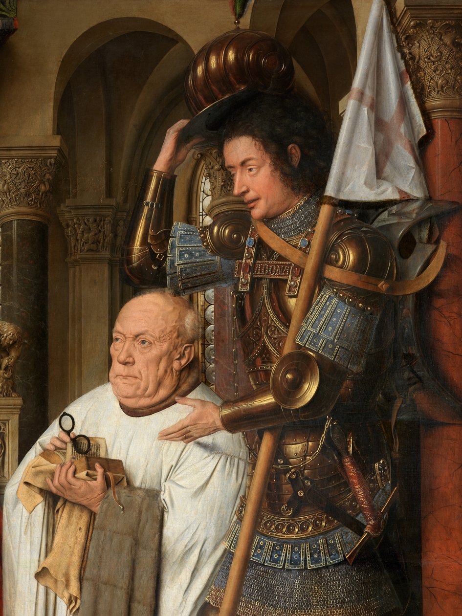 Canon Joris van der Paele ile Bakire ve Çocuk Detayı by Jan van Eyck