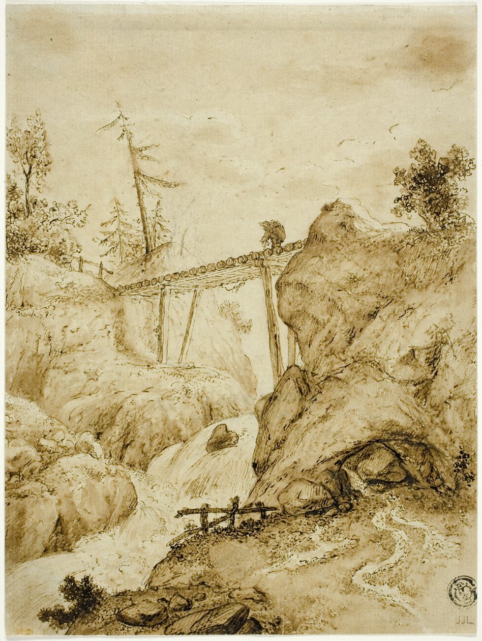Torrent Üzerinden Günlük Köprüden Geçen Adam by Jan van Eyck