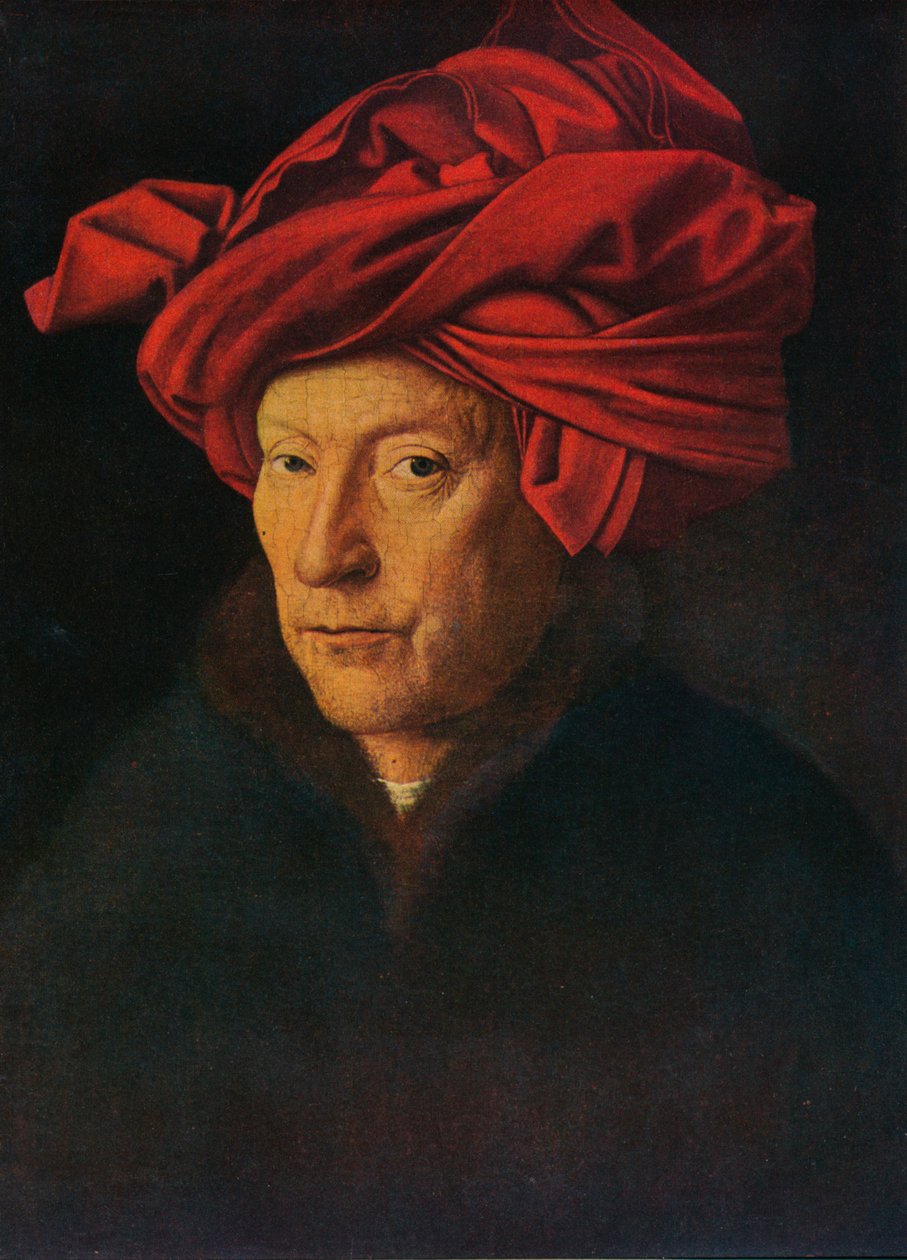 Bir Adamın Kendi Portresinin Portresi, 1433. by Jan van Eyck