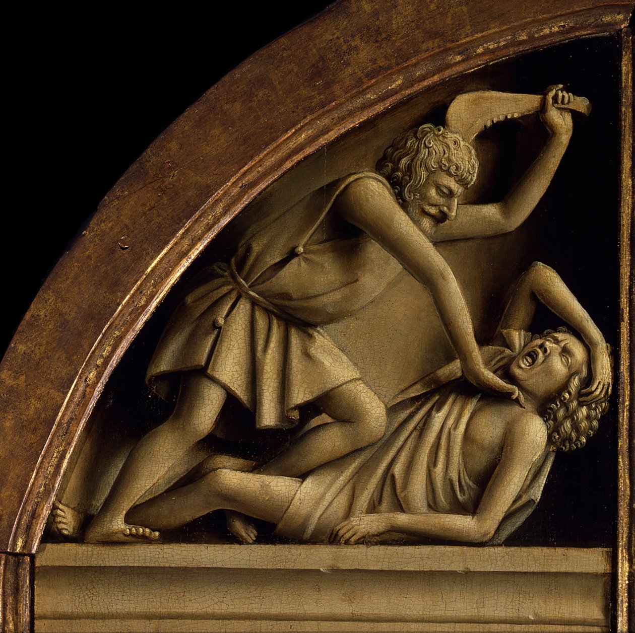 Ghent Altarpiece. Mistik Kuzuya Tapınma: Cain, Habil