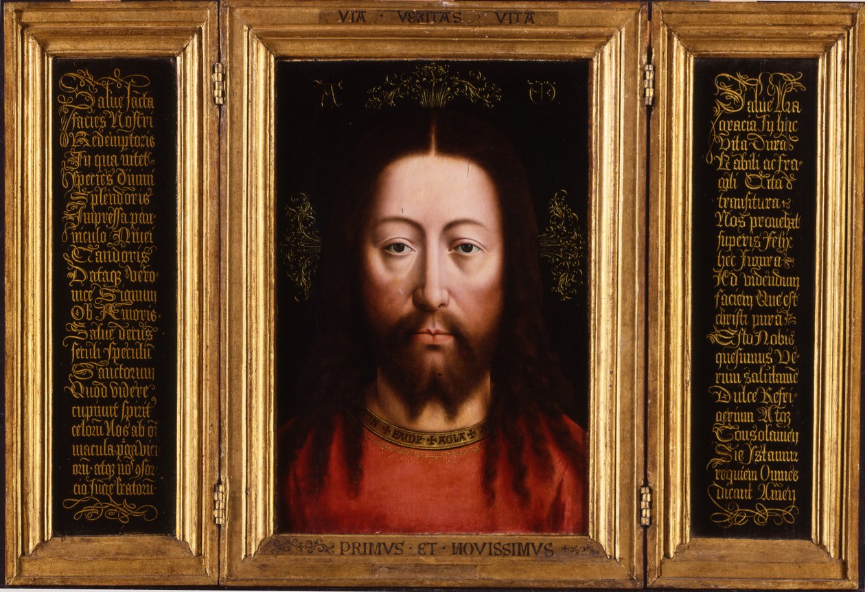 Üç Parçalı: Kurtarıcı Mundi Olarak İsa by Jan van Eyck