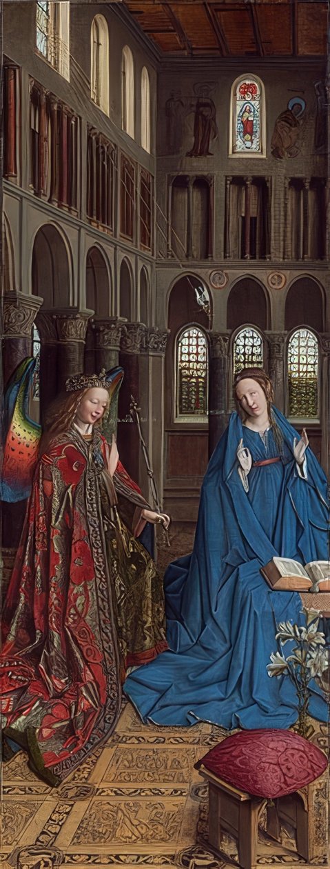 Duyuru. 1434/36 civarında by Jan van Eyck