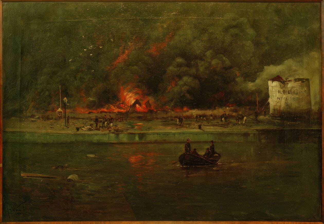 Petrol depolarının yakılması by Jan van Genegen