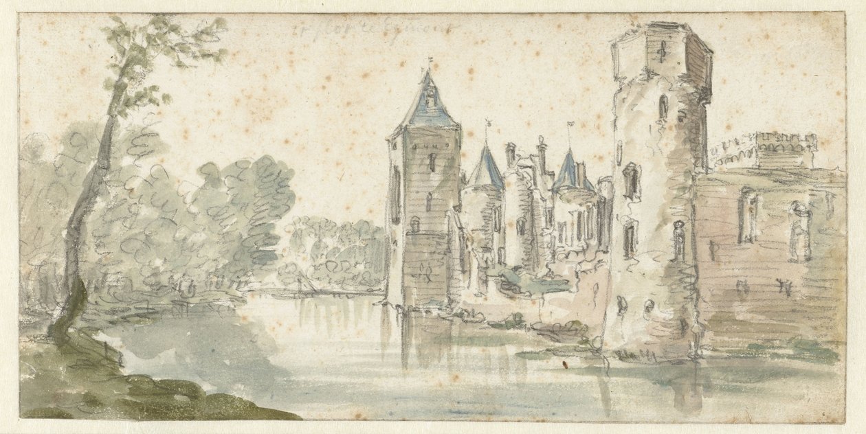 Egmond Kalesi'nin görünümü by Jan van Goyen (possibly)