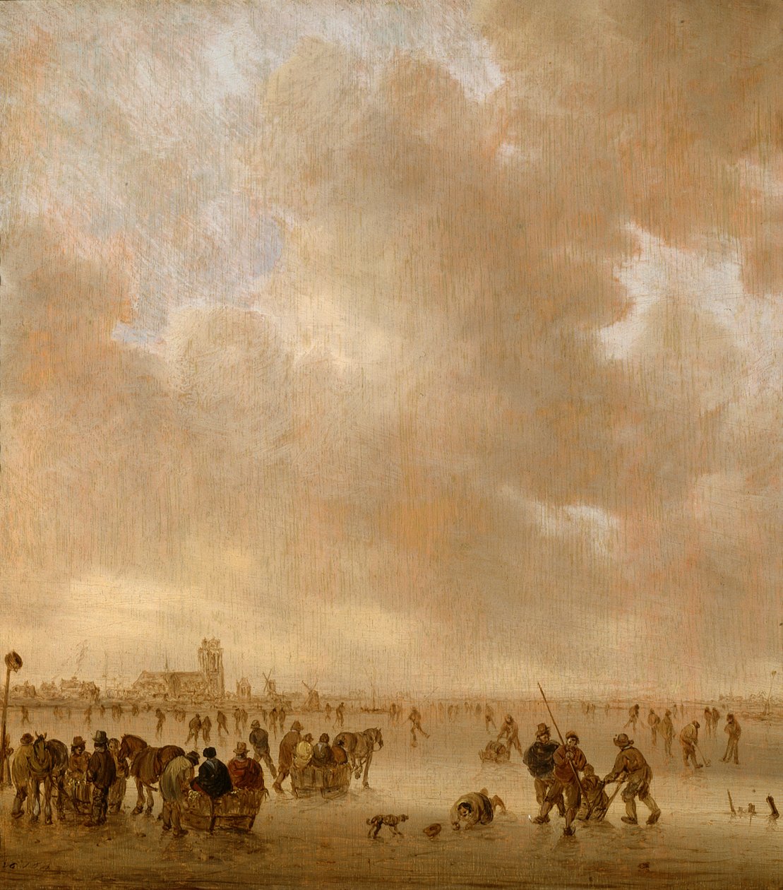 Dordrecht Yakınlarındaki Buzda by Jan van Goyen