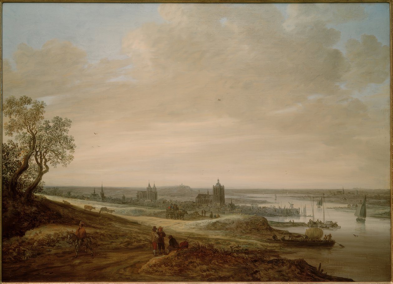 Arnhem'e bakan panoramik manzara by Jan van Goyen