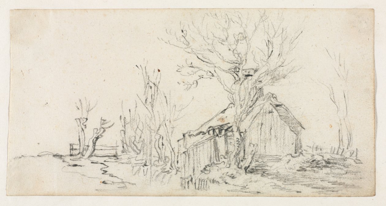 Yazlık ile manzara taslağını by Jan van Goyen