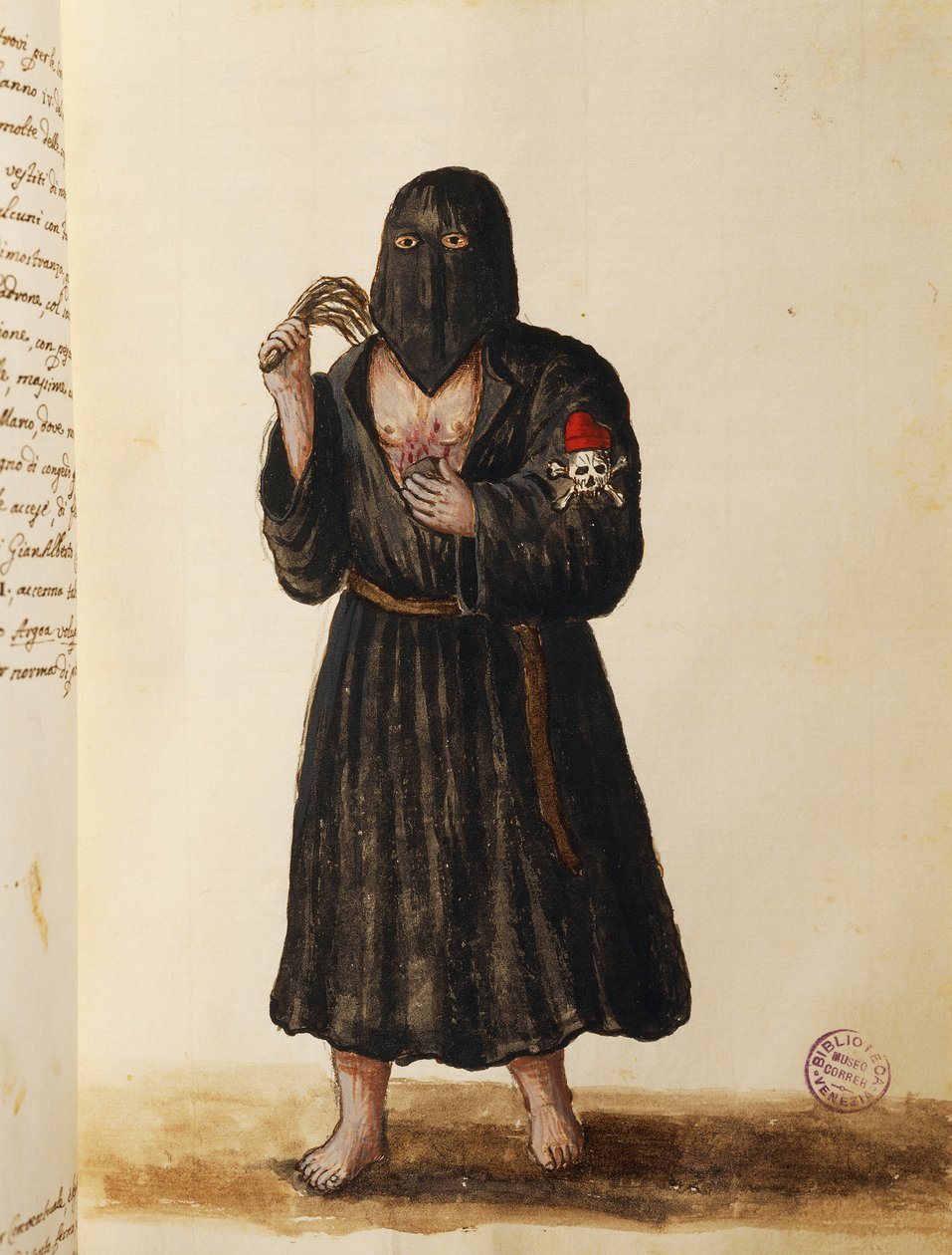 Tövbekarların Kardeşliği, önemli vatandaşların Venedik'teki San Marco Bazilikası'na cenaze törenine eşlik ediyor, Cilt II, f 89, Giovanni di Grevembroch veya Grevenbroch (1731-1807) by Jan van Grevenbroeck