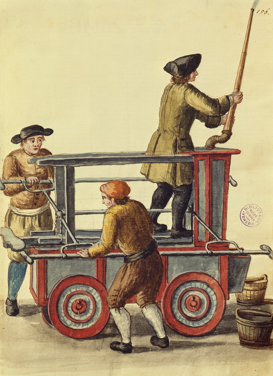 Hidrolik Pompa (kağıt üzerine kalem, mürekkep & wc) by Jan van Grevenbroeck