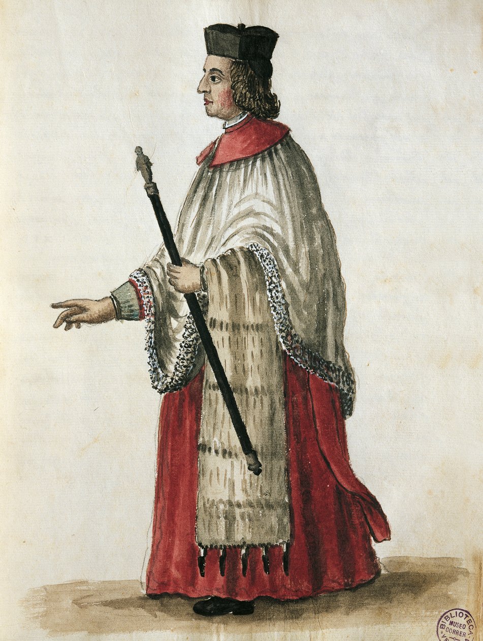 Giovanni di Grevembroch (1731-1807) tarafından Venediklilerin kostümlerinden alınan St Mark Kilisesi