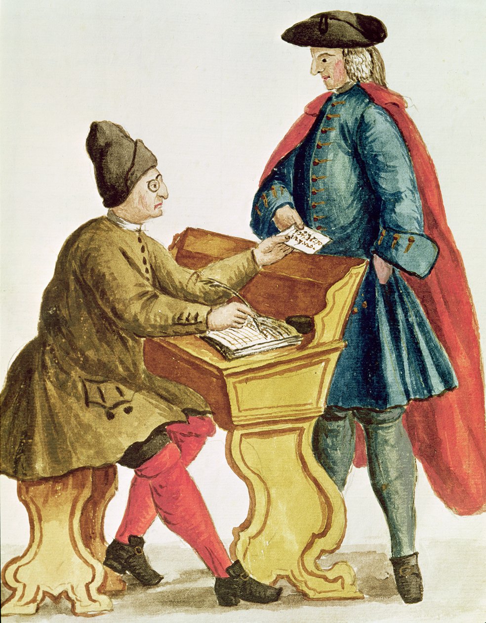 Venedik Piyangosunu Oynamak (kağıt üzerinde kalem, mürekkep ve wc) by Jan van Grevenbroeck