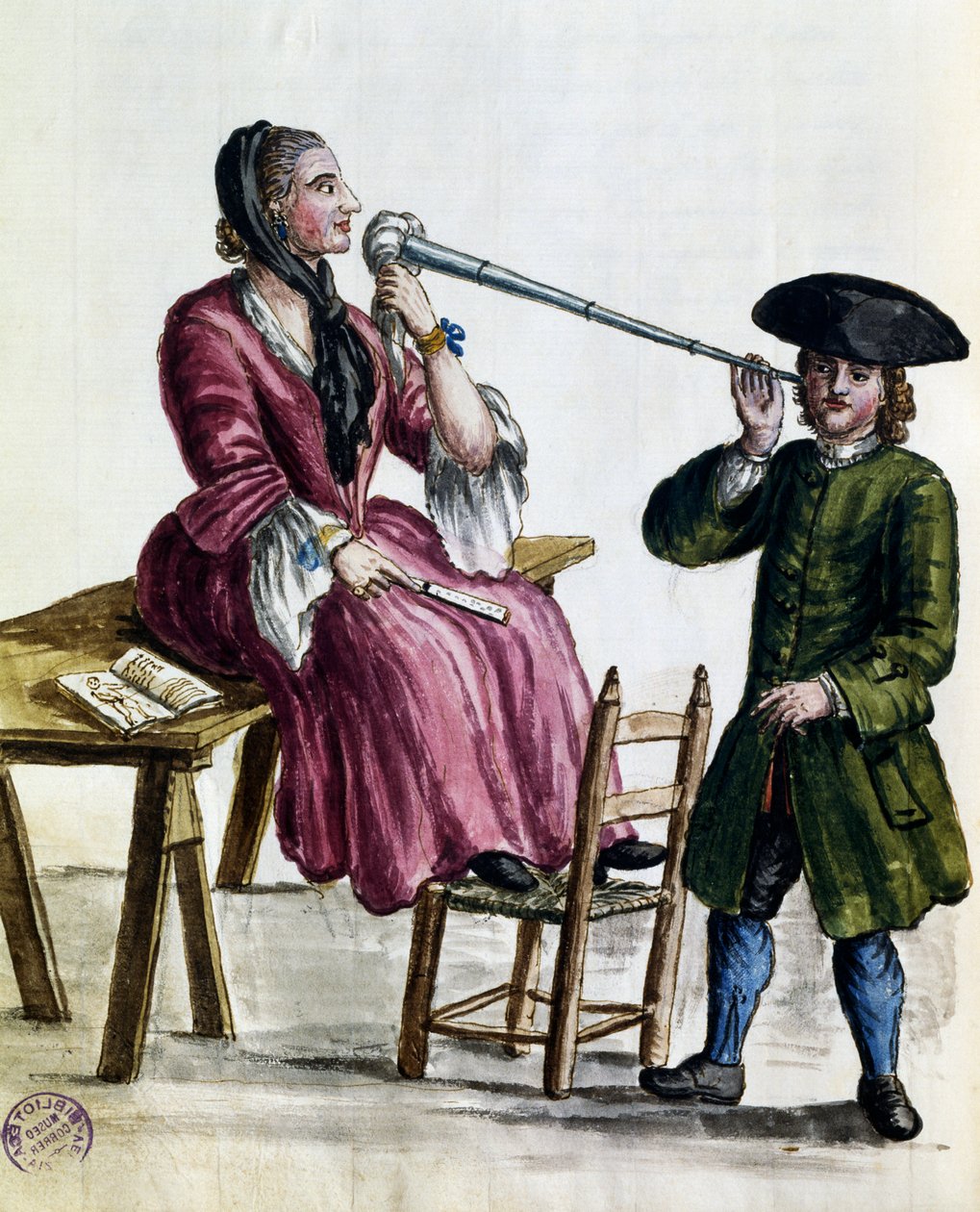 İyi şans tahmini, hemen hemen her yaştan Venediklilerin Kostümlerinden illüstrasyon, özenle toplanmış ve 18. yüzyılda boyanmış, Giovanni di Grevembroch (1731-1807) by Jan van Grevenbroeck