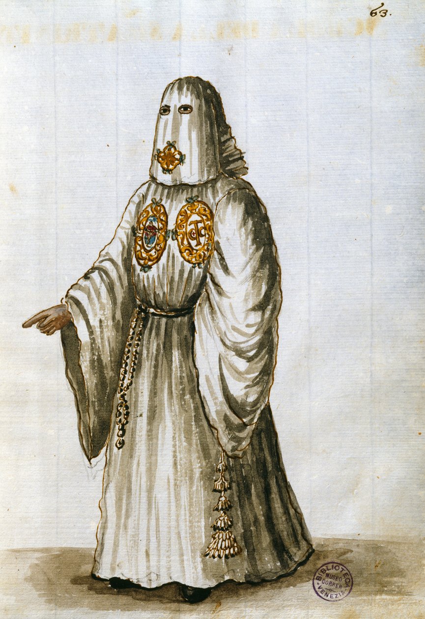 Kutsal Üçlü Kardeşliğin Cübbeleri (kağıt üzerinde kalem & mürekkep ve wc) by Jan van Grevenbroeck