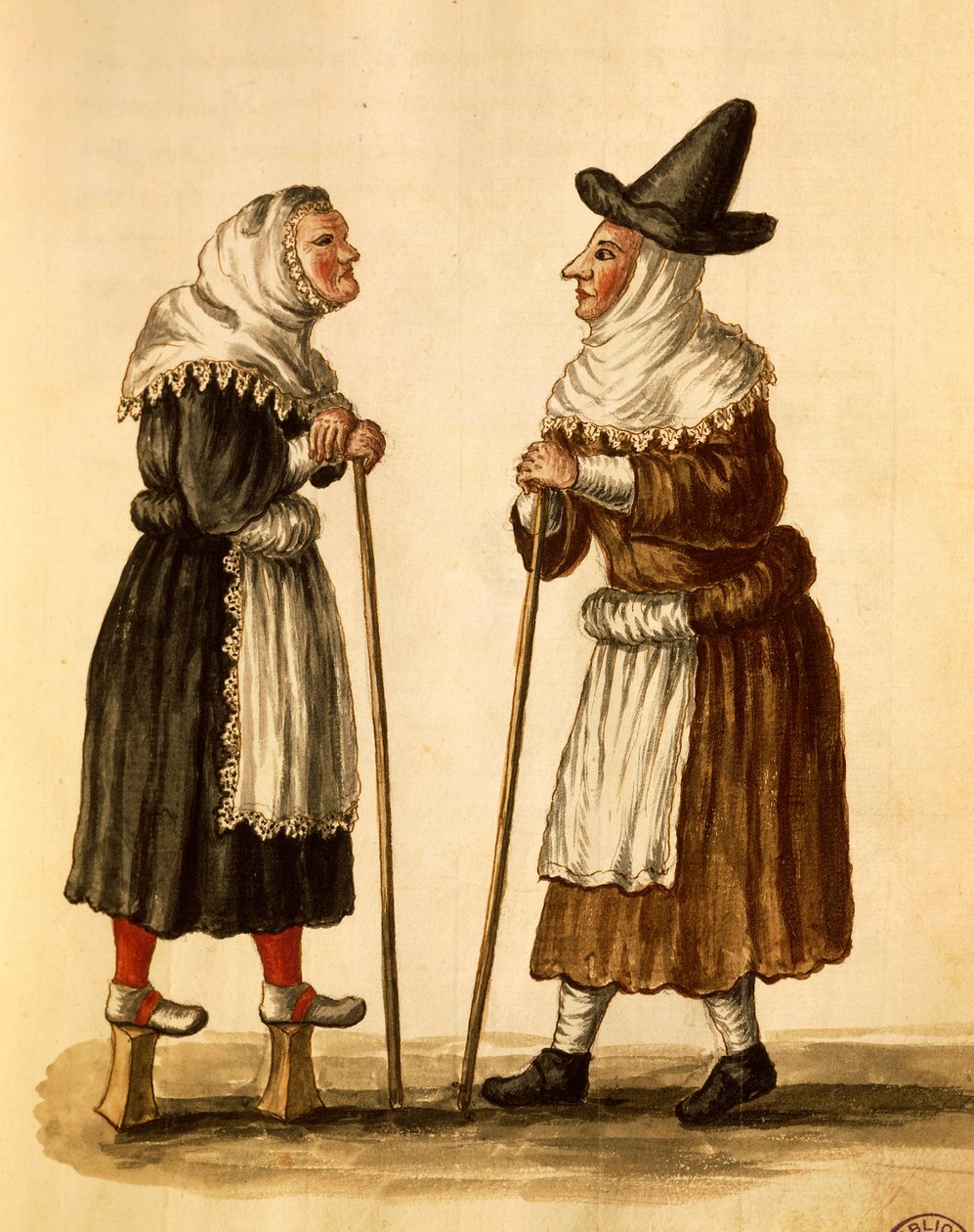 16. yüzyılda kullanılan Venedik maskeleri, Giovanni Grevembroch, İtalya tarafından sulu boya by Jan van Grevenbroeck