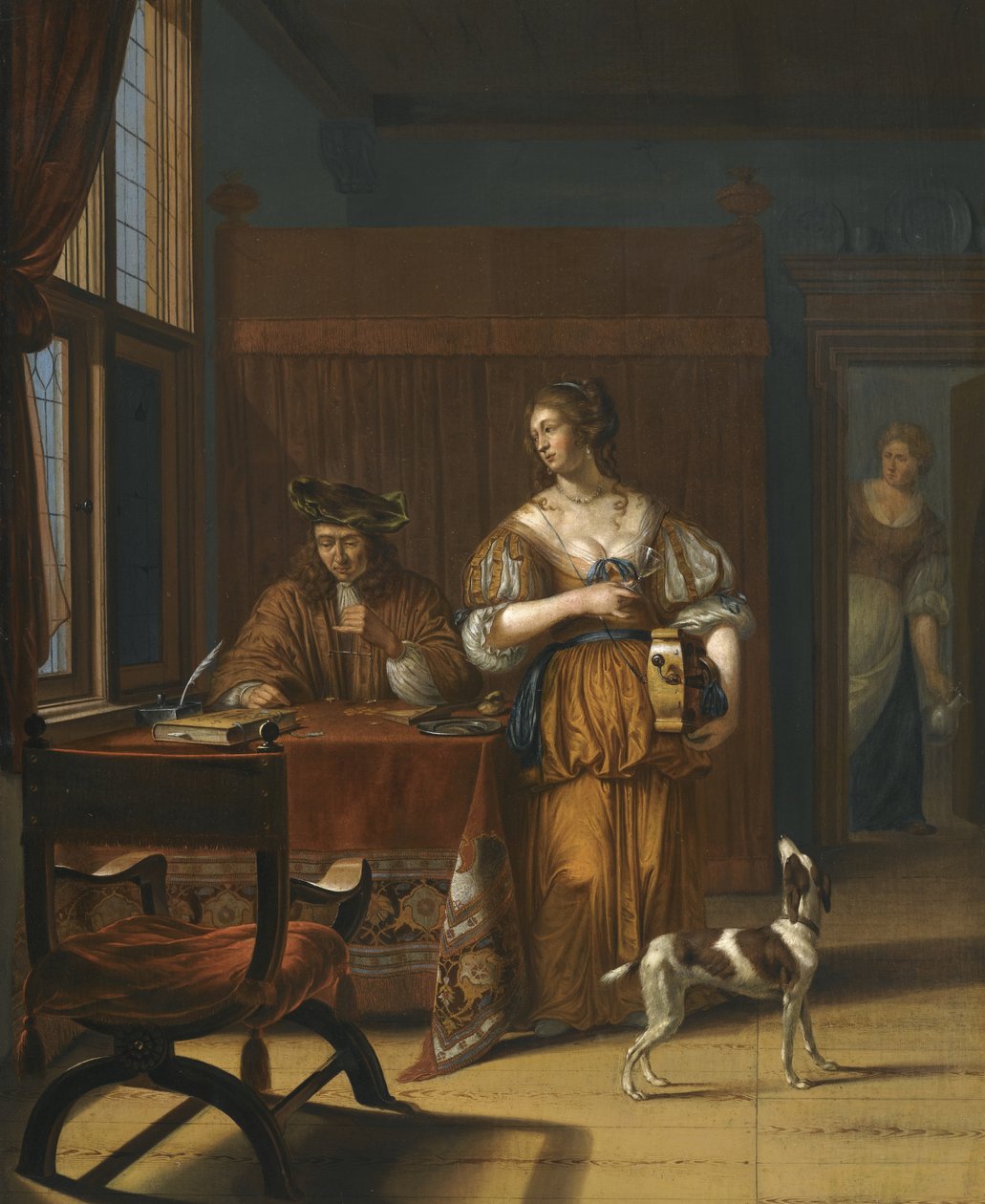 Para değiştirici, 1675 by Jan van Haensbergen