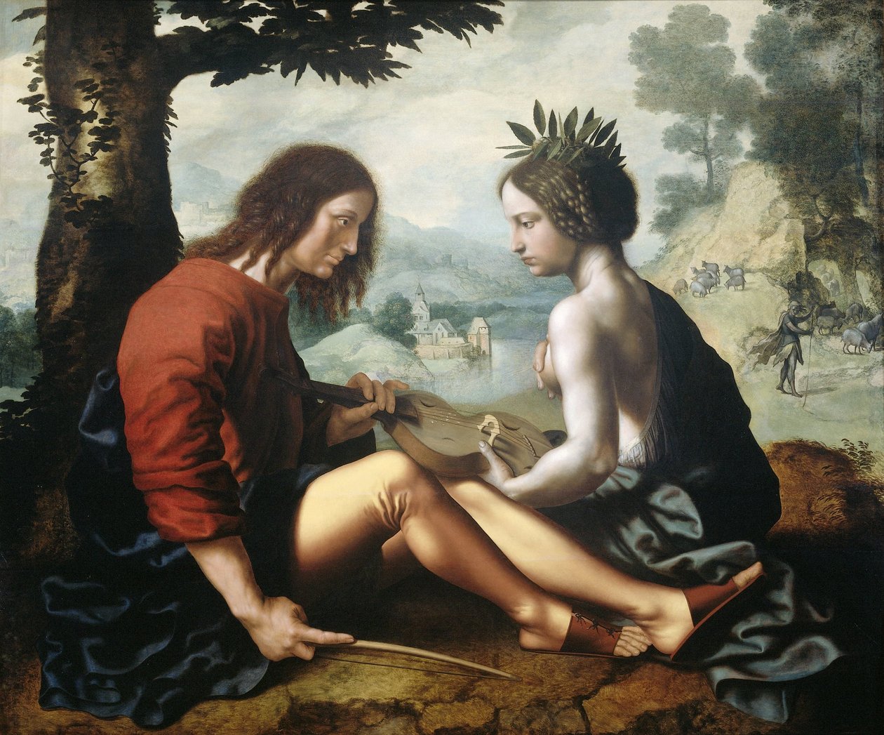 Sanatın Anası Olarak Doğanın Alegorisi Alegori (Sanatın Hemşiresi Olarak Doğa) by Jan van Hemessen