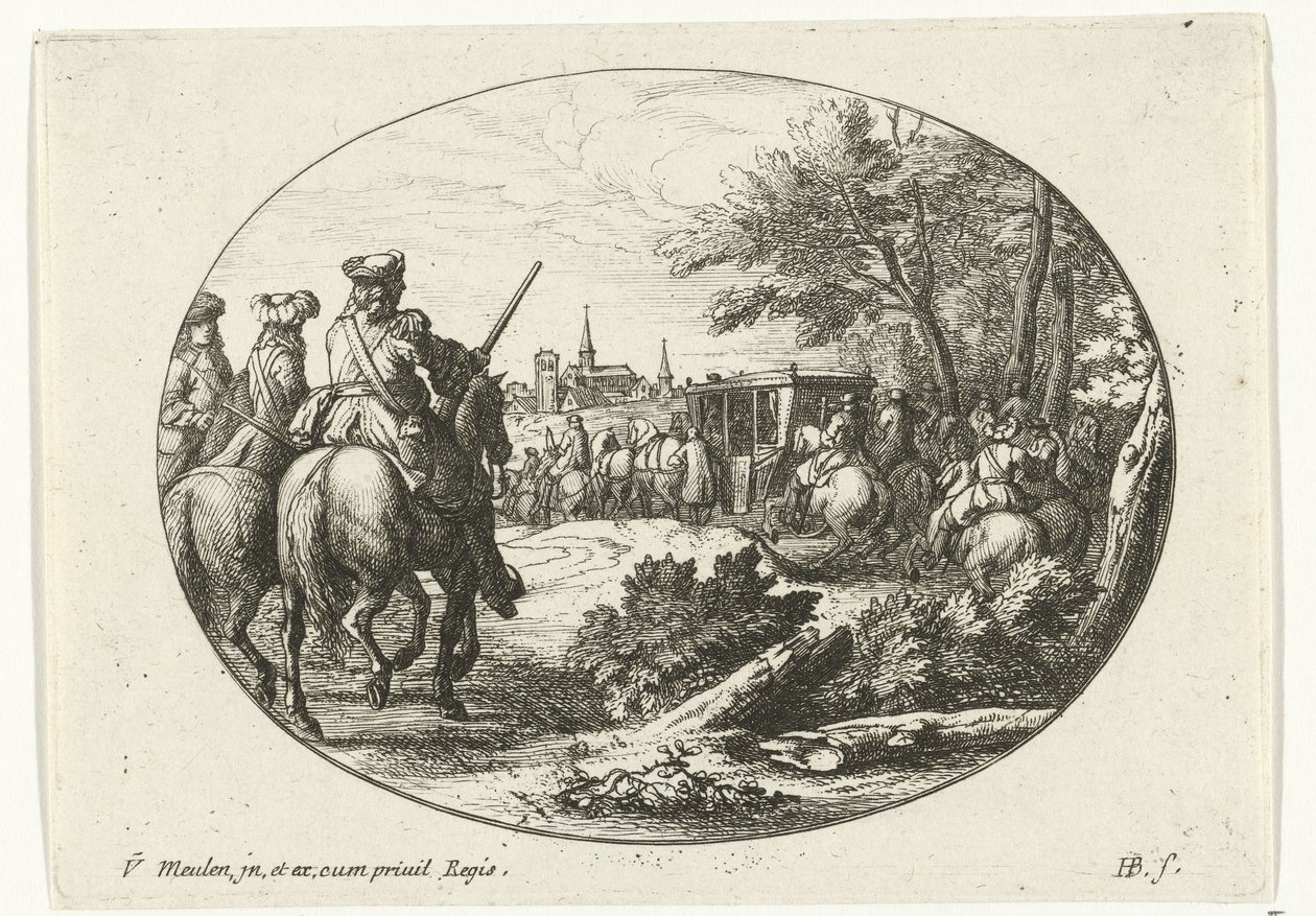 Bir şehrin kuşatması Fransa Kralı Louis XIV