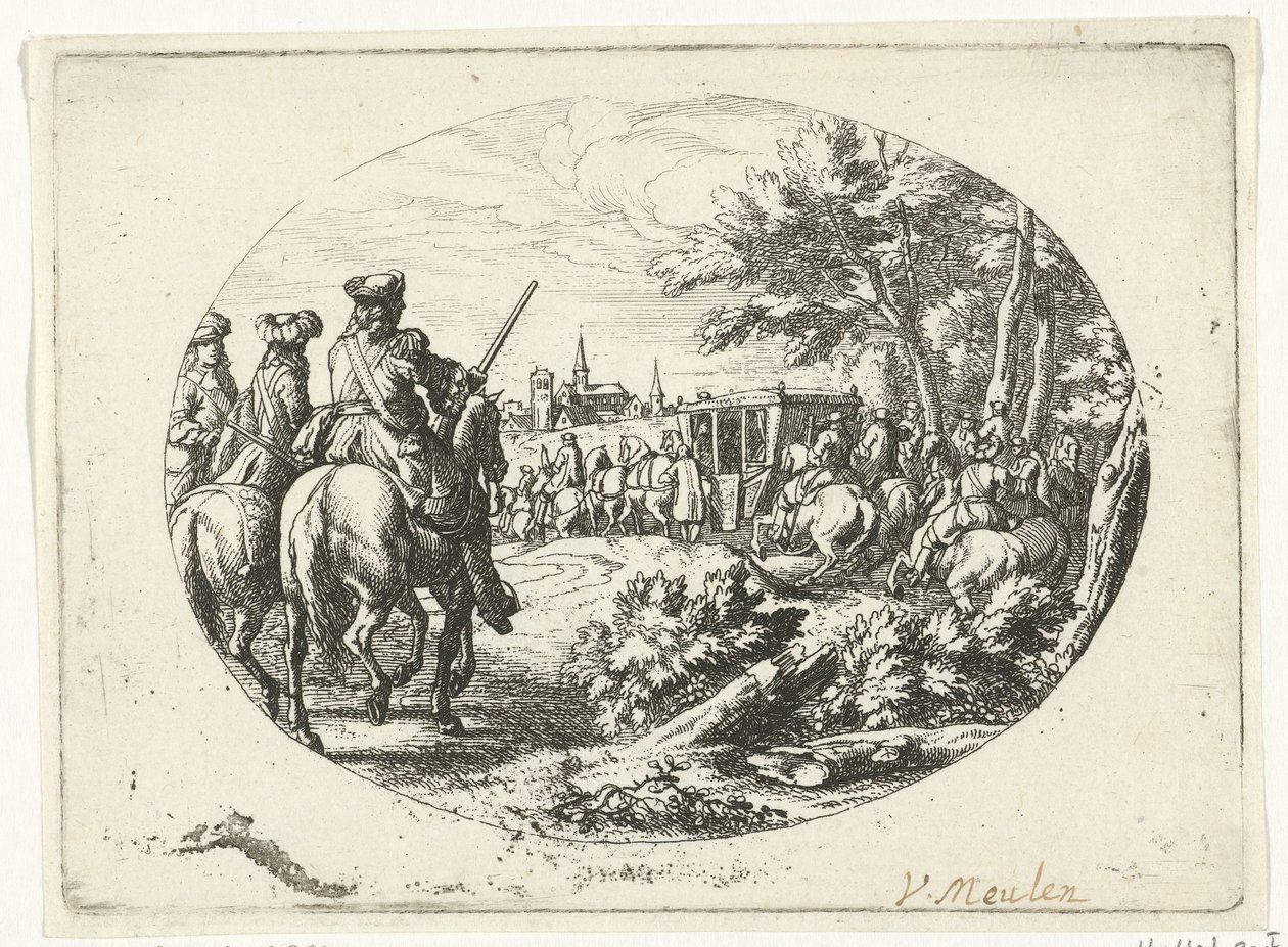 Bir şehrin kuşatması Fransa Kralı Louis XIV