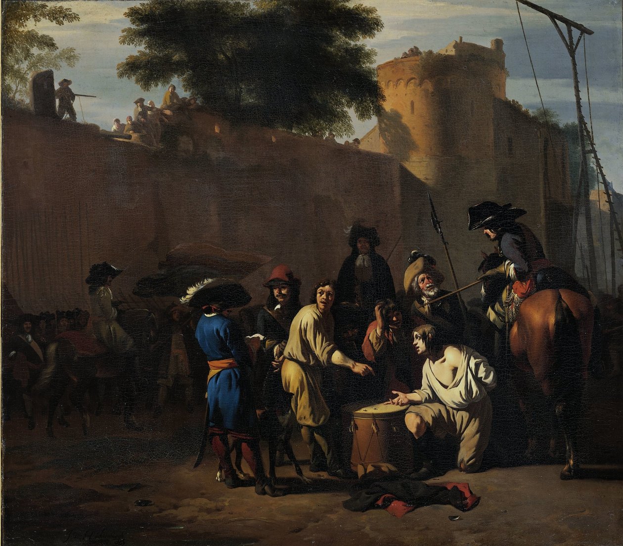 Zarları Yaşam ya da Ölüm için Atmak by Jan van Huchtenburg