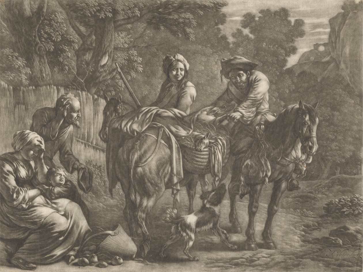 Yağmacılar, Bir Çiftçiyi ve Karısını Soyuyor by Jan van Huchtenburg