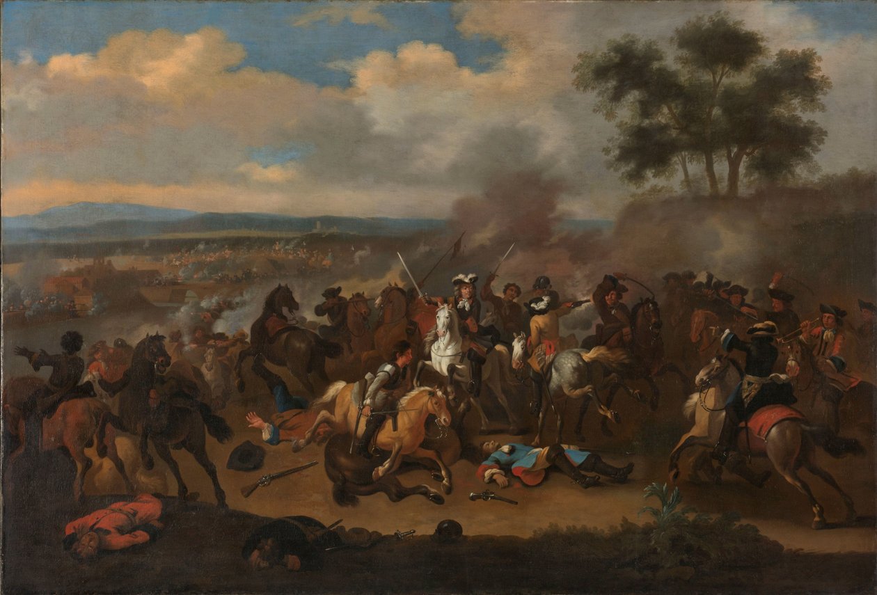Boyne Savaşı, İrlanda, Kings James II ve William III arasında, 12 Temmuz 1690 by Jan van Huchtenburg