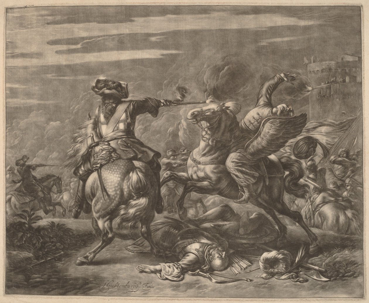 Atından Türkü Vuran Süvari by Jan van Huchtenburgh