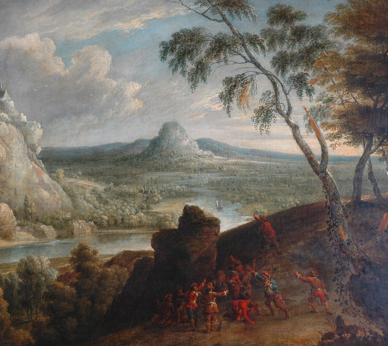 Eşkıya Pusuda ile Manzara by Jan van Huchtenburgh